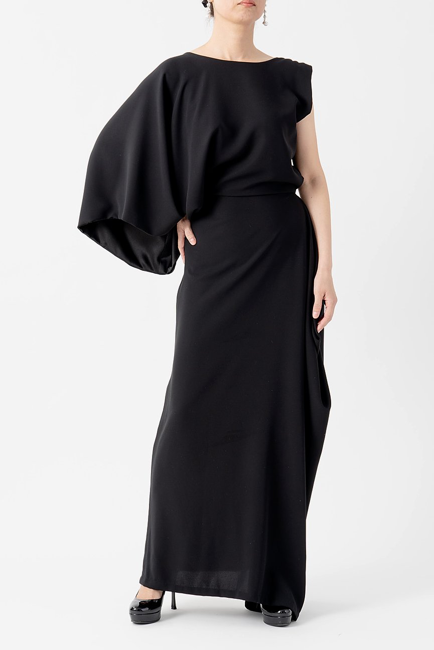 サフィア イースト ワンショルダーロングドレス M